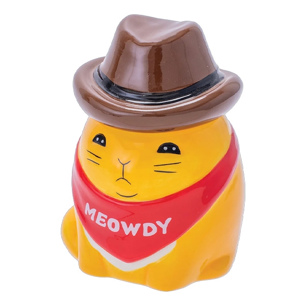 FUJIMA STASH JAR 6" MEOWDY CAT COWBOY