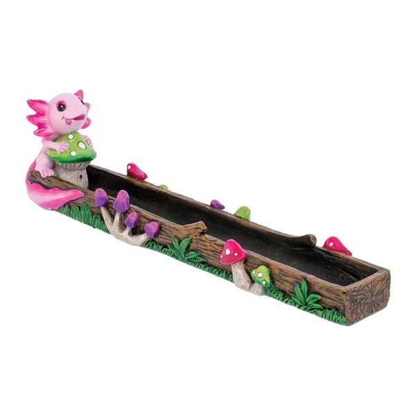 FUJIMA INCENSE BURNER 10.5" PINK AXOIOTI MUSHROOM