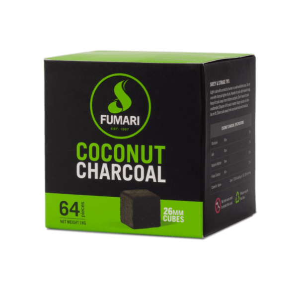 FUMARI COCONUT CHARCOAL 26MM 64PC