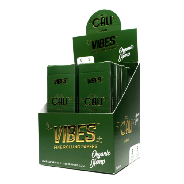 VIBES THE CALI CONES 1G 8PK/3PC ORGANIC HEMP