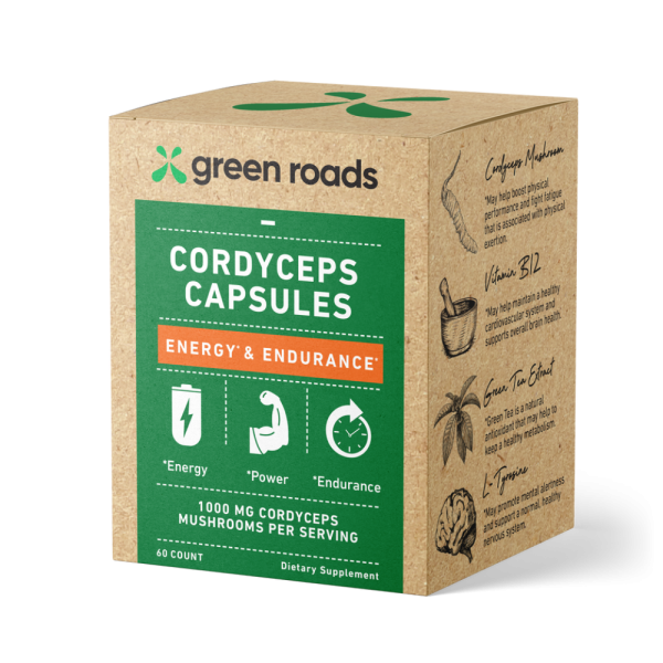 GREEN ROADS CORDYCEPS CAPS - ENERGY & ENDURANCE