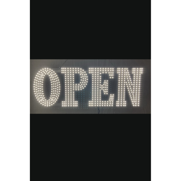 LED SIGN - OPEN MEDIUM WHITE