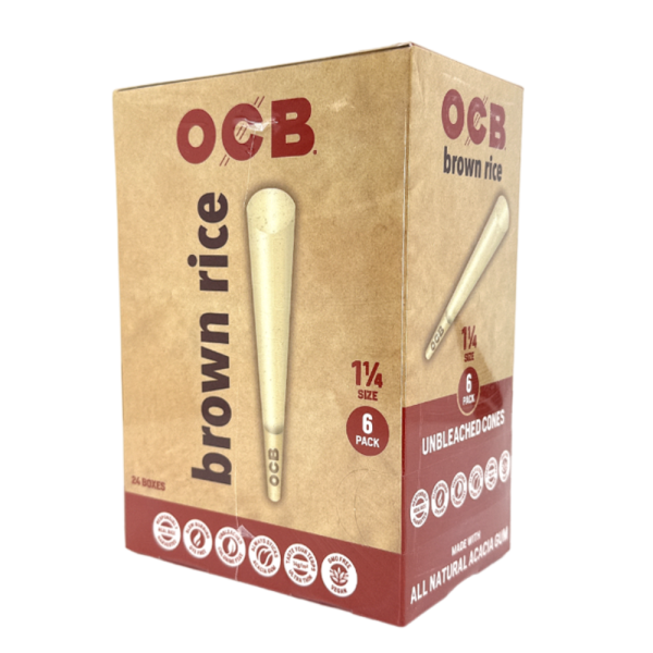 OCB BROWN RICE CONE 24CT