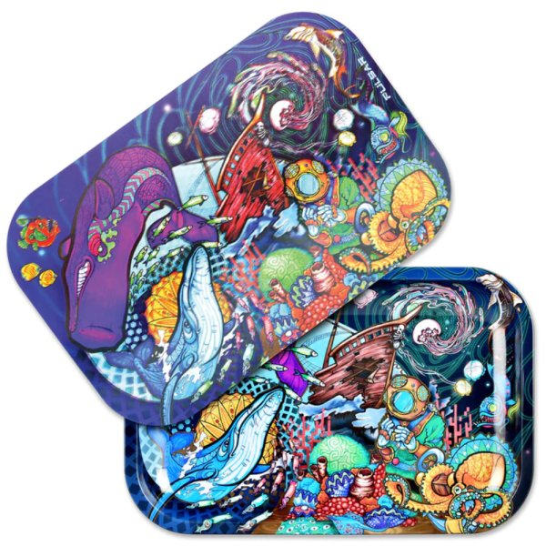 PULSAR METAL TRAY W/LID - PSYCHEDELIC OCEAN