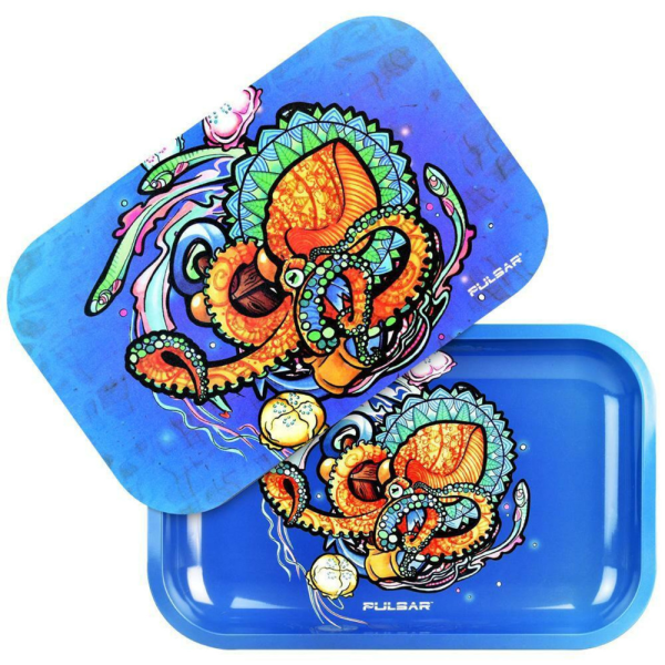 PULSAR METAL TRAY W/LID - PSYCHEDELIC OCTOPUS