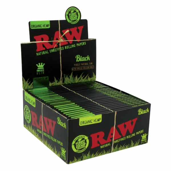 RAW BLACK ORGANIC KING SIZE SLIM 50CT