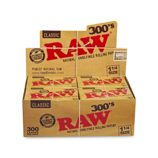 RAW CLASSIC NATURAL PAPERS 300CT 1 1/4 20CT