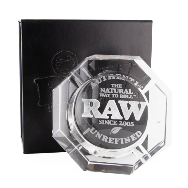 RAW LEAD FREE CRYSTAL ASHTRAY