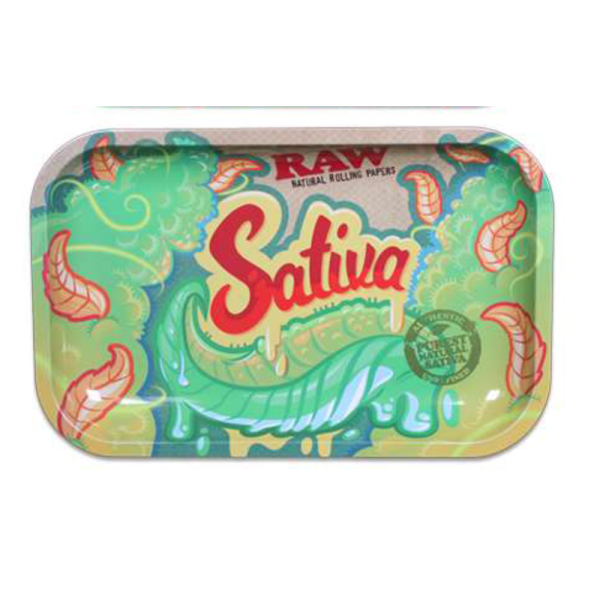 RAW ROLLING TRAY SATIVA - SMALL