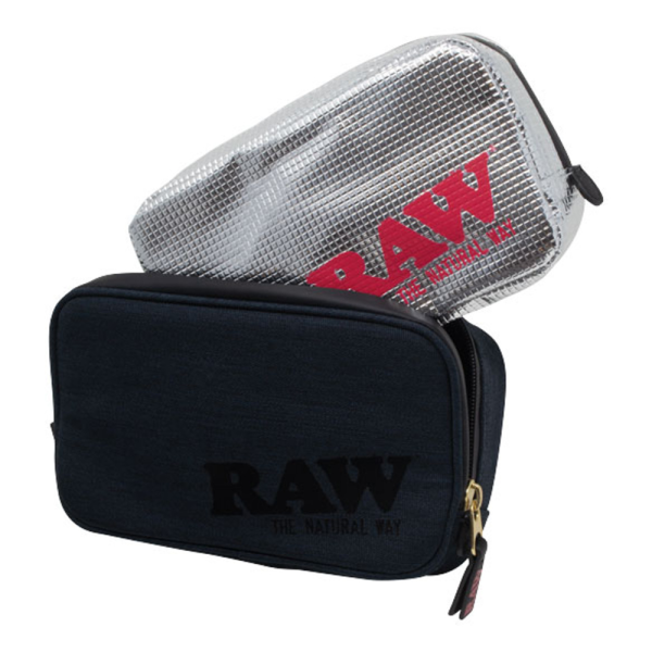 RAW SMELL PROOF BAG N A BAG W/ 1/4 OUNCE SMALL BLACK TONAL