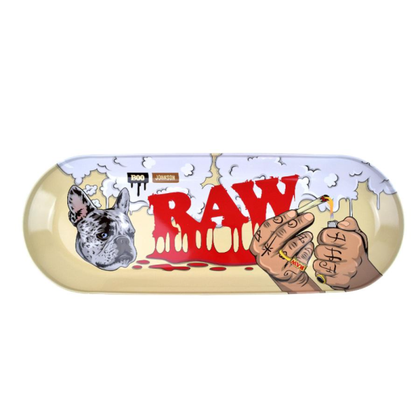 RAW SKATE DECK ROLLING TRAY BOO JOHNSON