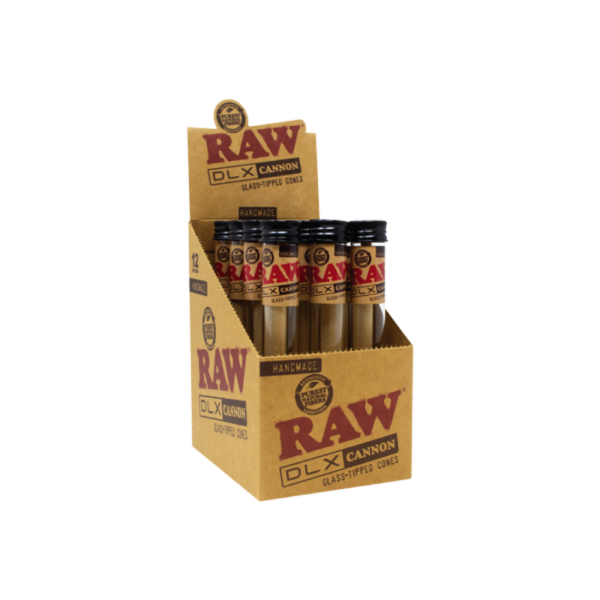 RAW X LUXE GLASS TIPS HAND ROLLED 12CT