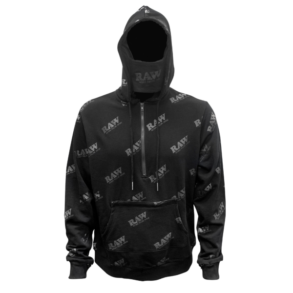 RAW RAWLERS HOODIE BLACK ON BLACK