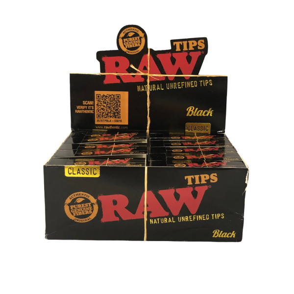 RAW BLACK CLASSIC UNREFINED TIPS 50PK