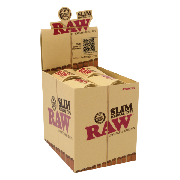 RAW PRE-ROLLED TIPS SLIM - 21CT/20PK