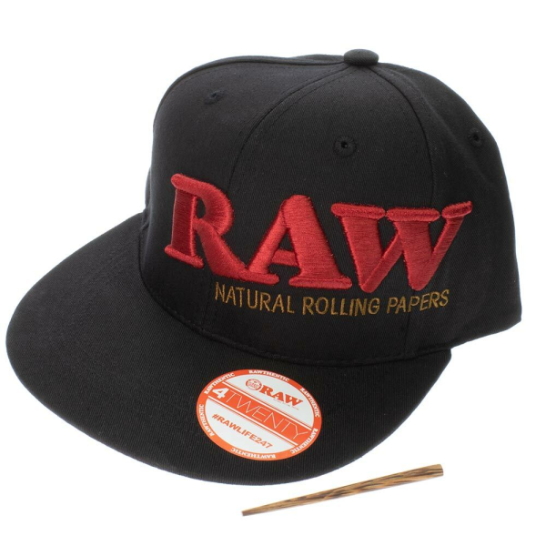 RAW SNAPBACK BLACK WITH RED