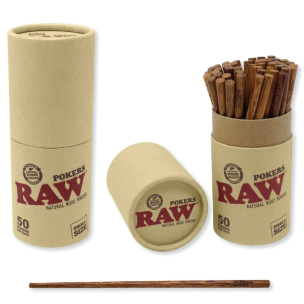 RAW WOODEN POKERS SMALL - 50PC