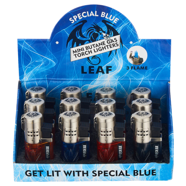 SB LEAF 3 FLAMES LIGHTER LT131M 12CT