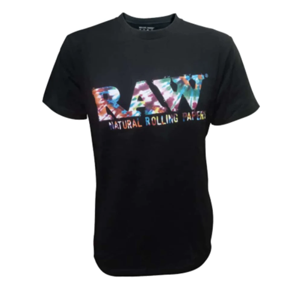 RAW COTTON BLACK SHIRT TYE DYE