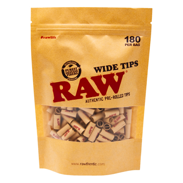 RAW PRE-ROLLED TIPS 180/BAG