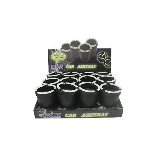 FUJIMA GLOW IN THE DARK EXTINGUISHING CAR ASHTRAY 12PC EX13