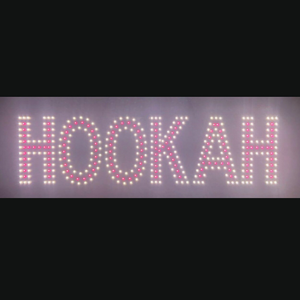 LED SIGN - HOOKAH WHITE