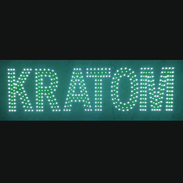 LED SIGN - KRATOM WHITE/GREEN