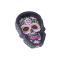 POLY STONE FLORAL SKULL SHAPE ASHTRAY LT164 8CT