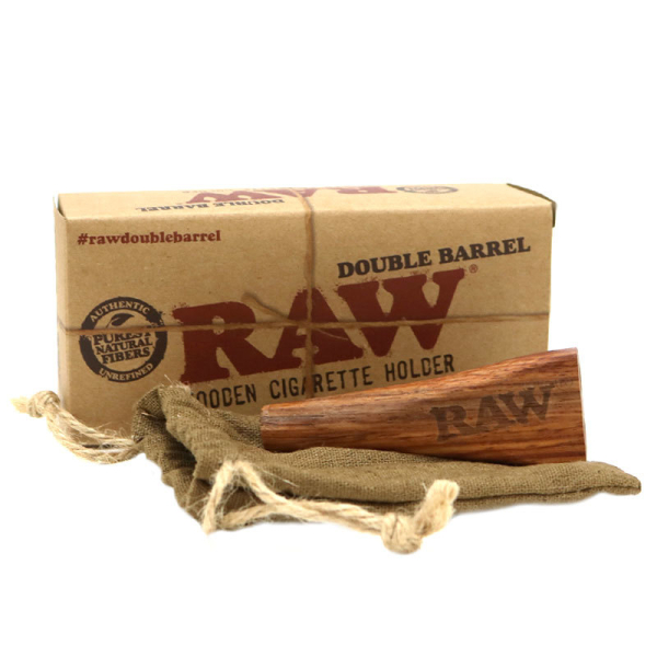 RAW DOUBLE BARREL WOODEN HOLDER 1 1/4