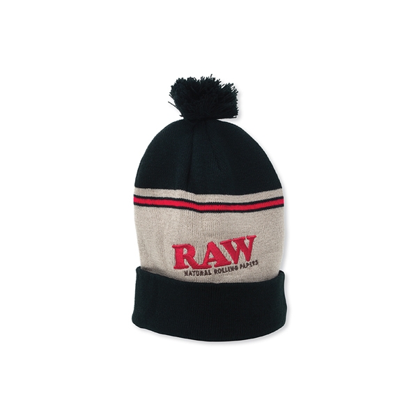 RAW KNIT HAT BLACK BROWN 